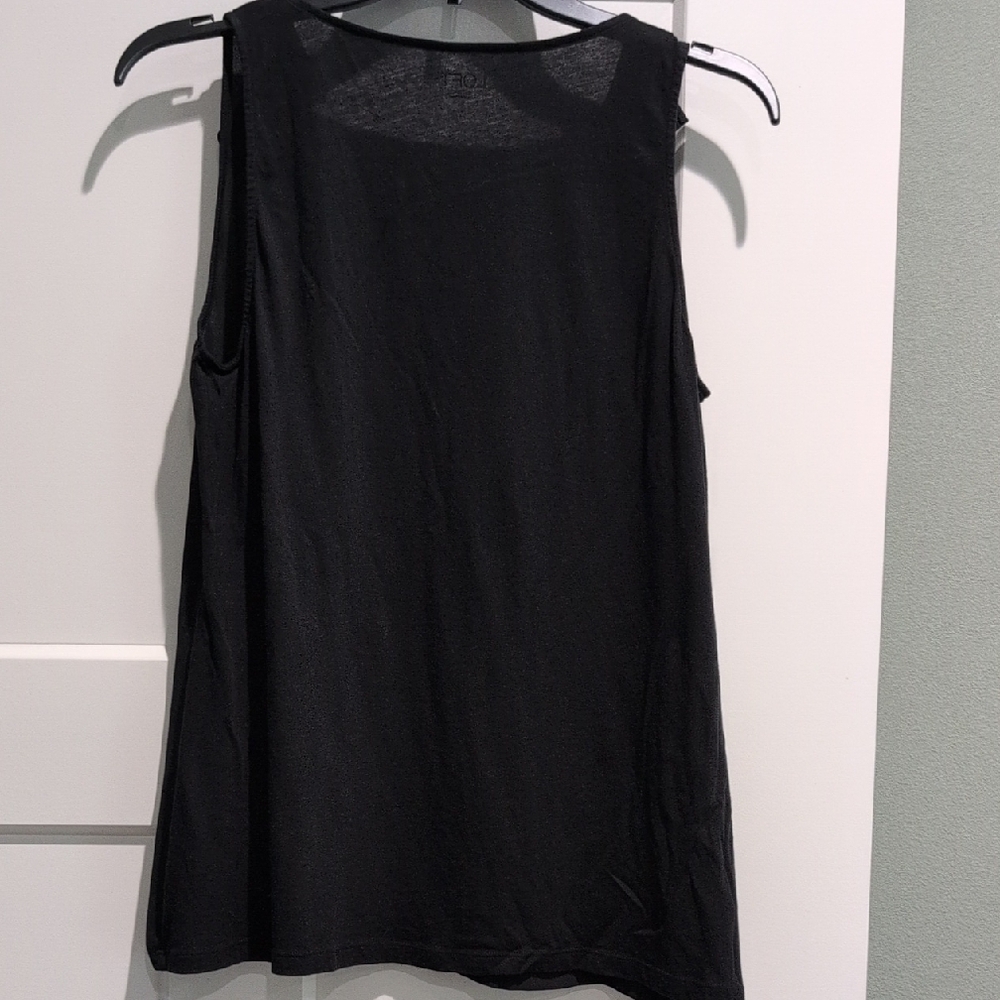 LOFT Black Ruffled Tank Top - Picture 3 of 3